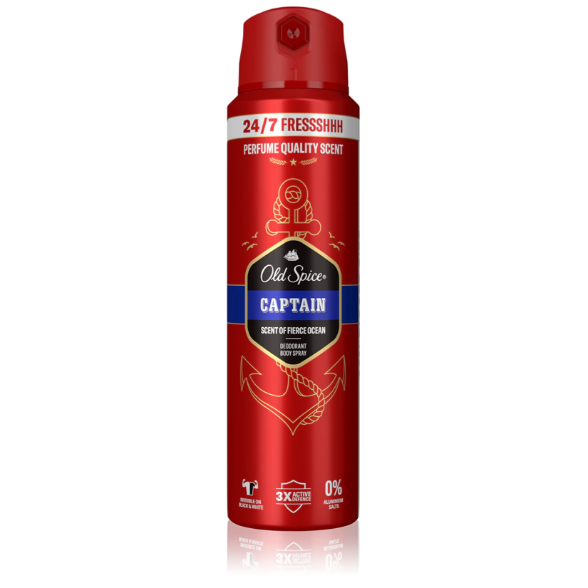  Old Spice Captain Deodorant Body Spray For Men 150ml